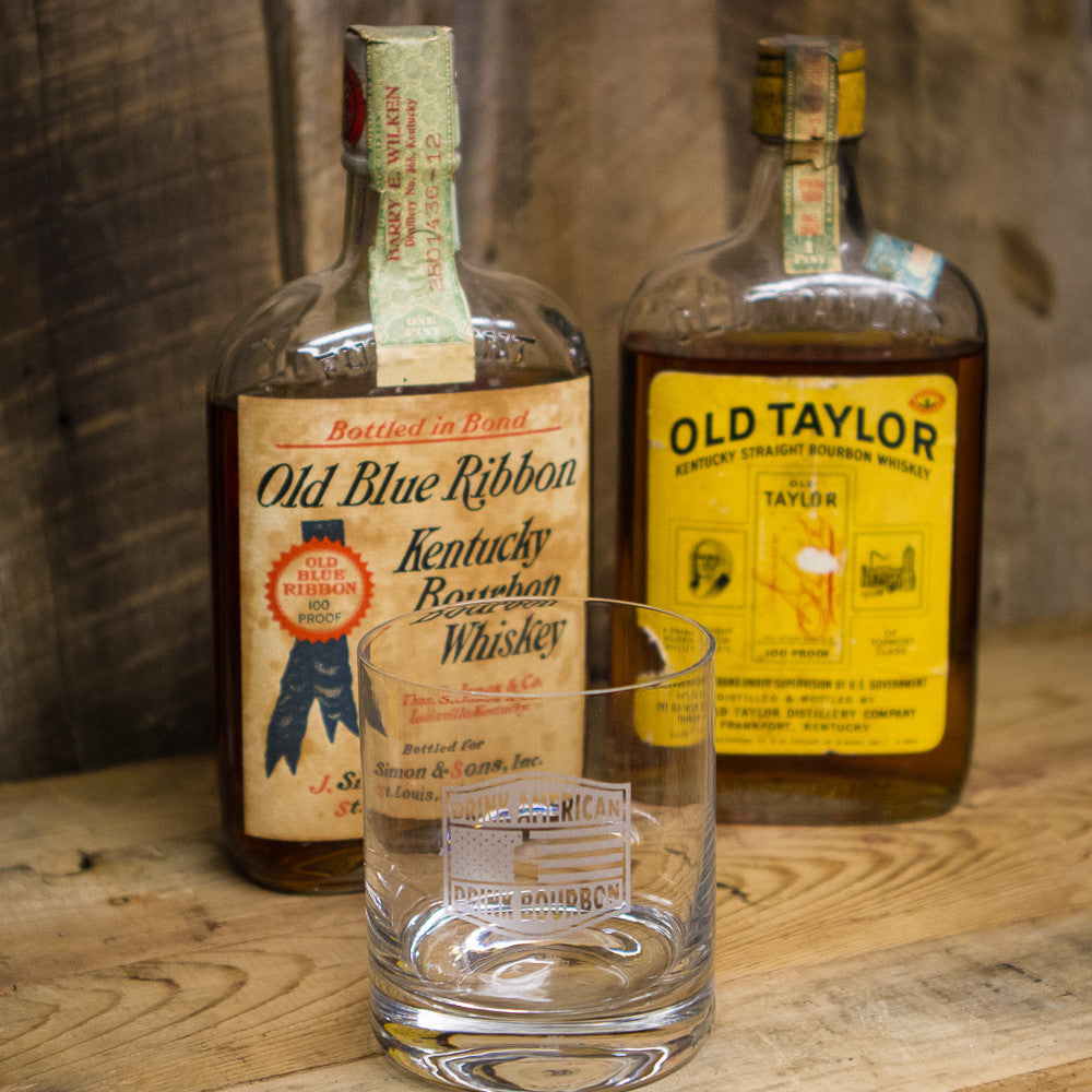 "Drink American" Rocks Glass